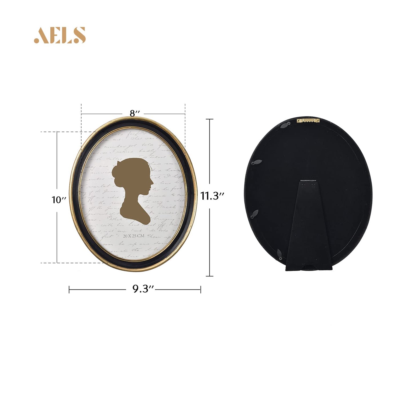 AELS 4x4 Inch Vintage Picture Frame, Elegant Antique Photo Frames with Glass Front, Photo Display, Tabletop Wall Hanging, Gift Ideas, Off-white Oval with Gold Trim