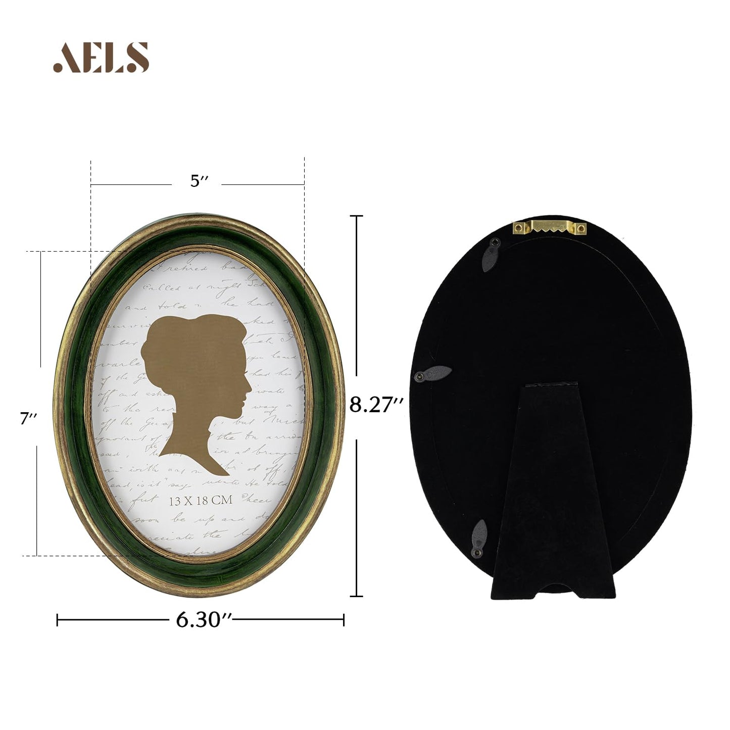 AELS 4x4 Inch Vintage Picture Frame, Elegant Antique Photo Frames with Glass Front, Photo Display, Tabletop Wall Hanging, Gift Ideas, Off-white Oval with Gold Trim