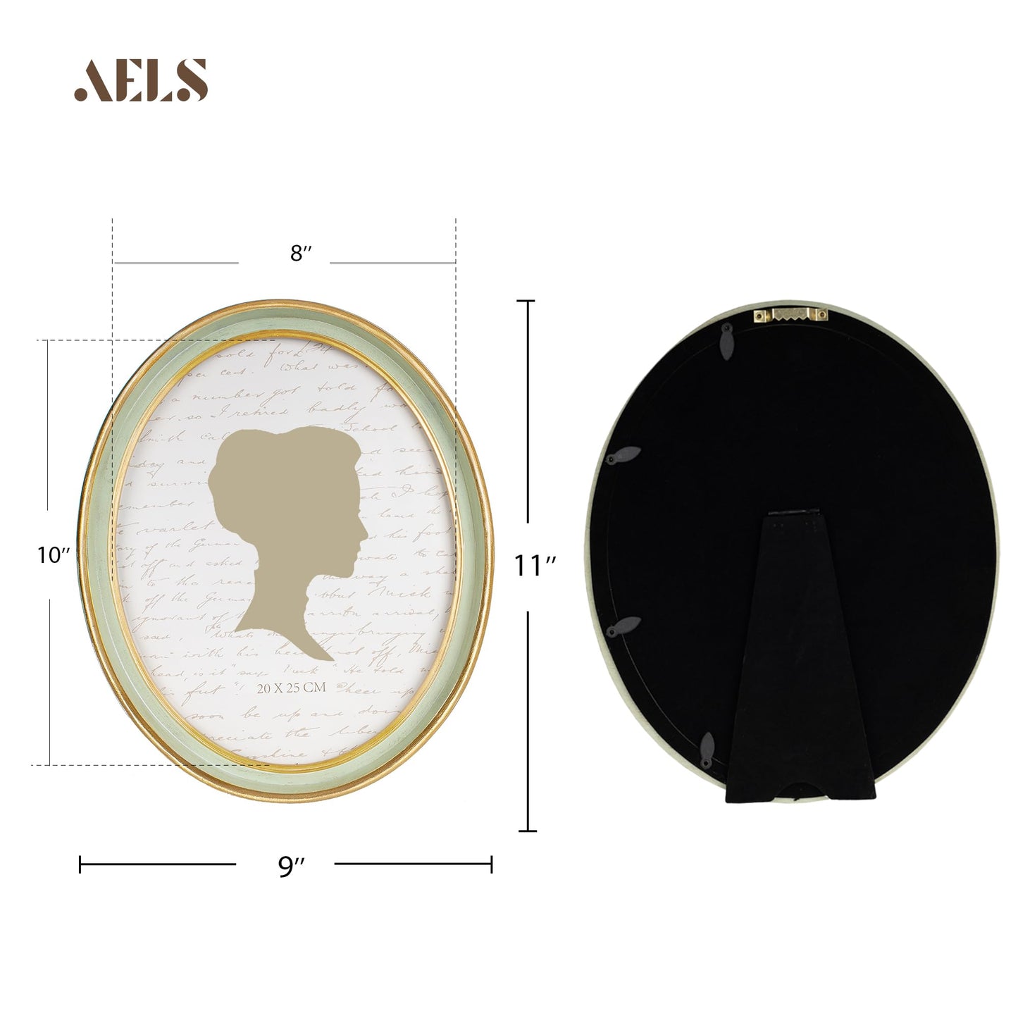 AELS 4x4 Inch Vintage Picture Frame, Elegant Antique Photo Frames with Glass Front, Photo Display, Tabletop Wall Hanging, Gift Ideas, Off-white Oval with Gold Trim