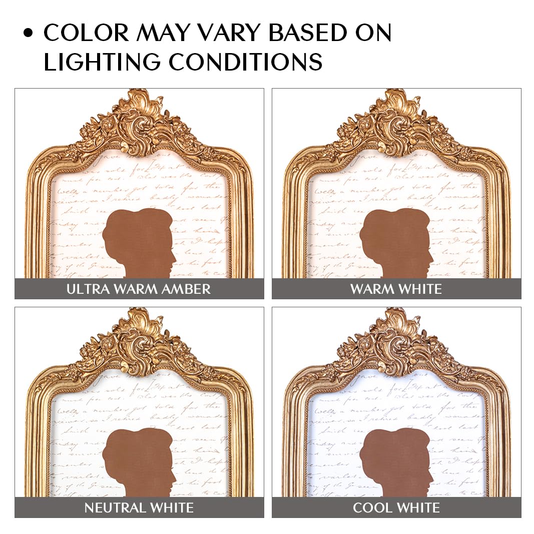 AELS 8x10 Inch Vintage Picture Frame, Elegant Antique Photo Frames with Glass Front, Photo Display, Tabletop Wall Hanging, Gift Ideas, Gold and Sage Green
