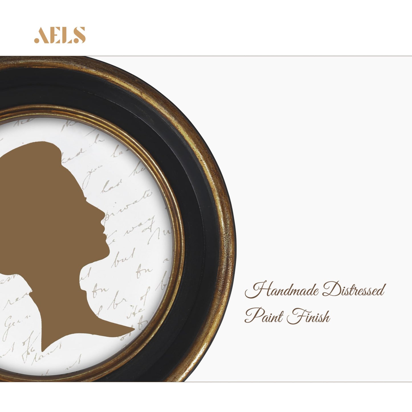 AELS 4x4 Inch Vintage Picture Frame, Elegant Antique Photo Frames with Glass Front, Photo Display, Tabletop Wall Hanging, Gift Ideas, Off-white Oval with Gold Trim