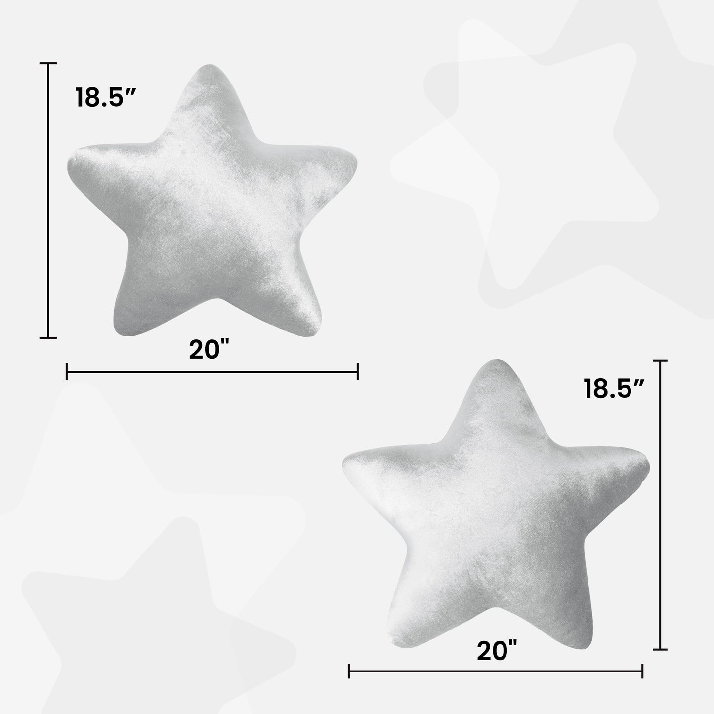 AELS Star Pillow - 19.6" Soft Velvet Star Shaped Decorative Throw Pillow for Couch, Bed, Living Room, Nursery, Home Decor Gift for Christmas, Birthday, Baby Shower, Gold