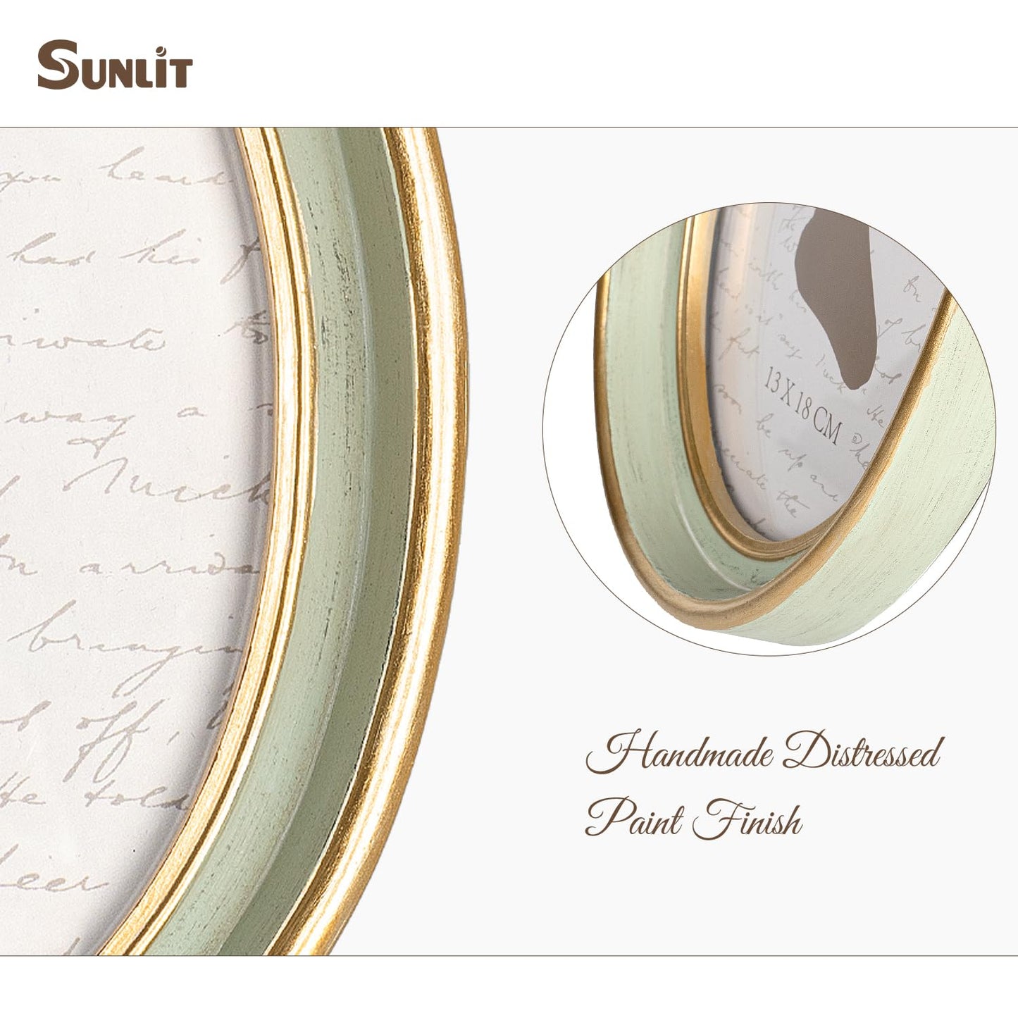 AELS 4x4 Inch Vintage Picture Frame, Elegant Antique Photo Frames with Glass Front, Photo Display, Tabletop Wall Hanging, Gift Ideas, Off-white Oval with Gold Trim
