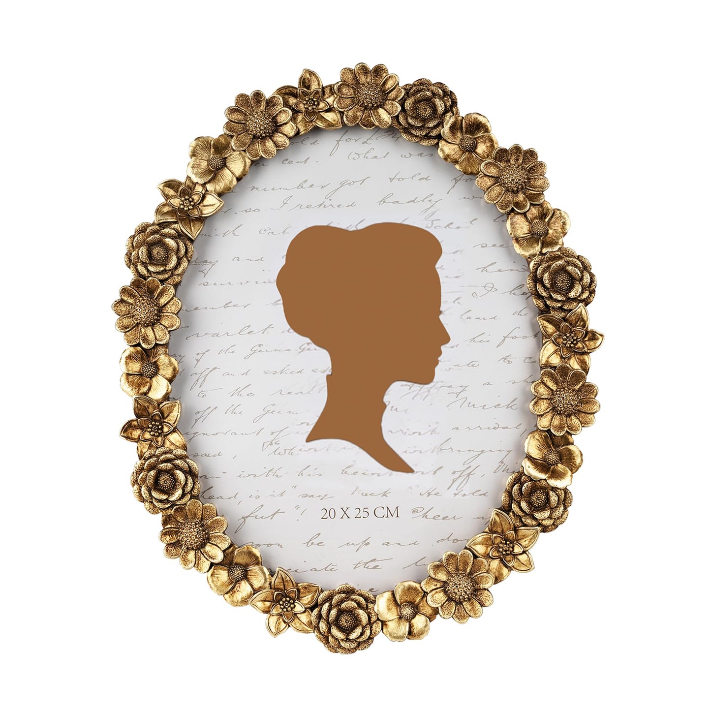 AELS 4x4 Inch Vintage Picture Frame, Elegant Antique Oval Photo Frames with Glass Front, Photo Display, Tabletop Wall Hanging, Gift Ideas, Gold Flower