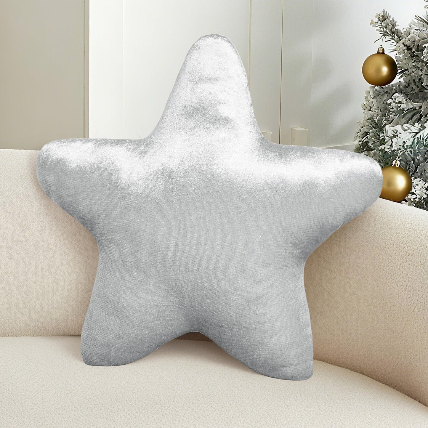 AELS Star Pillow - 19.6" Soft Velvet Star Shaped Decorative Throw Pillow for Couch, Bed, Living Room, Nursery, Home Decor Gift for Christmas, Birthday, Baby Shower, Gold
