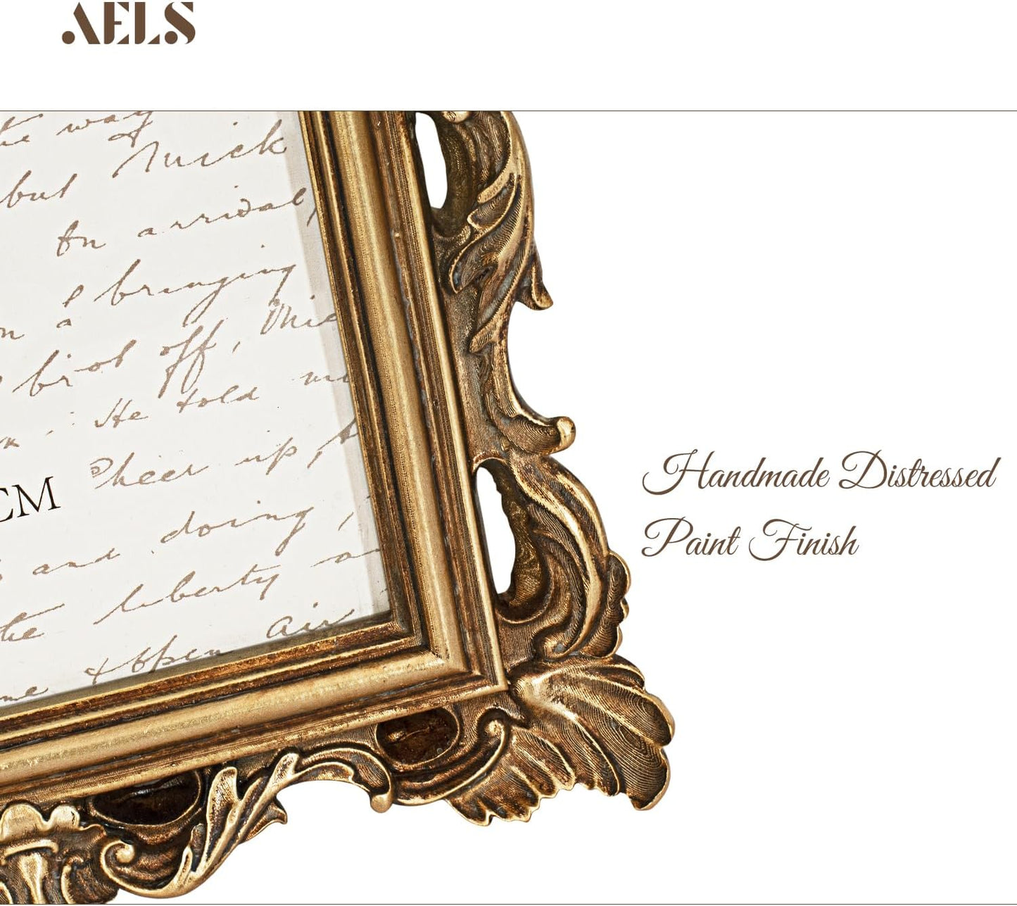 AELS 4x6 Inch Vintage Picture Frame, Elegant Antique Photo Frames with Glass Front, Photo Display, Tabletop Wall Hanging, Gift Ideas