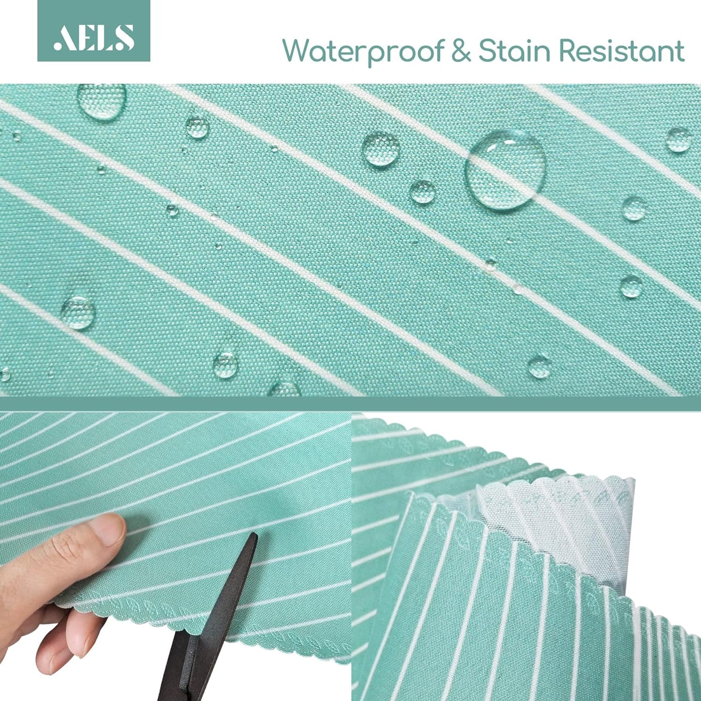 AELS Vinyl Coated Fabric 60x84 inch Tablecloth, Waterproof Oil-Proof Stain Resistant Washable Printed Indoor Table Cover, Decorative Rectangle Table Cloths for Dining Room, Party, Flower