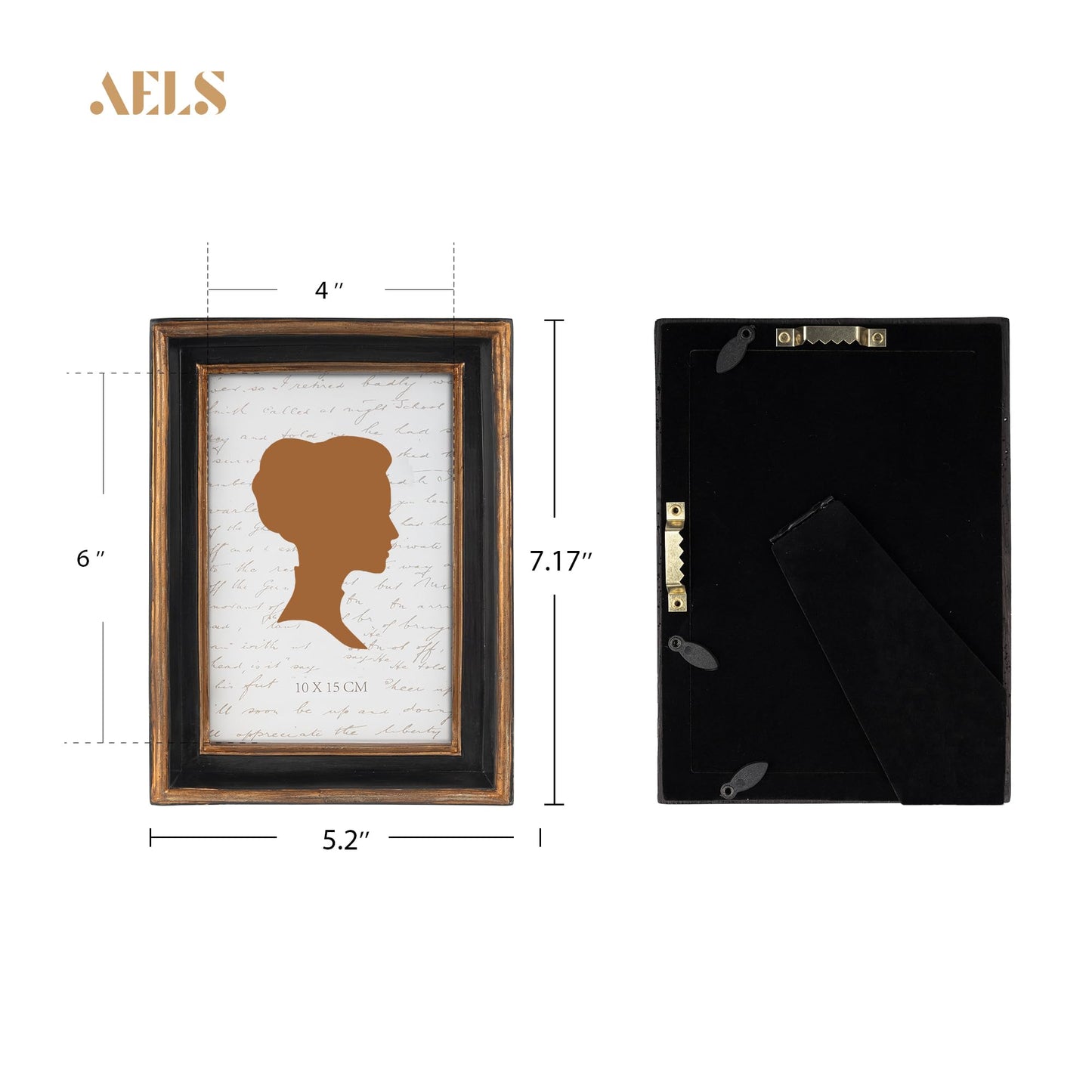 AELS 8x10 Inch Vintage Picture Frame, Elegant Antique Photo Frames with Glass Front, Photo Display, Tabletop Wall Hanging, Gift Ideas, Off-white with Gold Trim