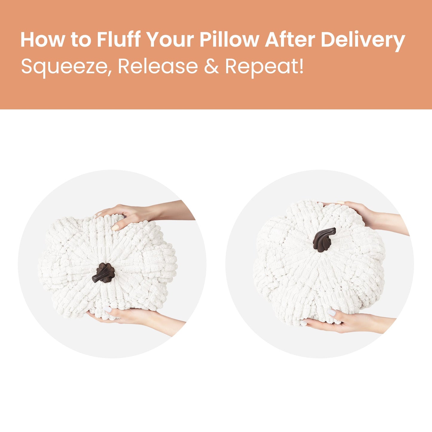 AELS Pumpkin Pillows Halloween Pumpkin Pillow, Fall Thanksgiving Decorative Throw Pillow, 14 Inch 3D Pumpkin Throw Pillows for Home, Party, Gift, Pumpkin Orange