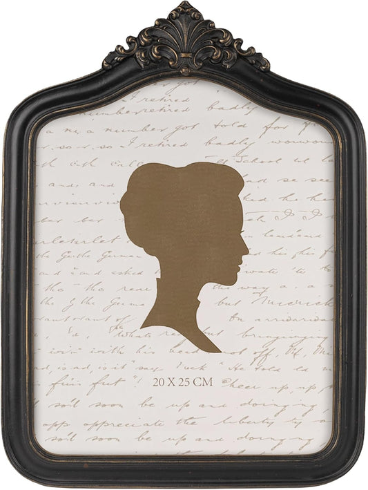 AELS 8x10 Inch Vintage Black Picture Frame, Elegant Antique Photo Frames with Glass Front, Photo Display, Tabletop Wall Hanging, Gift Ideas, Black and Bronze