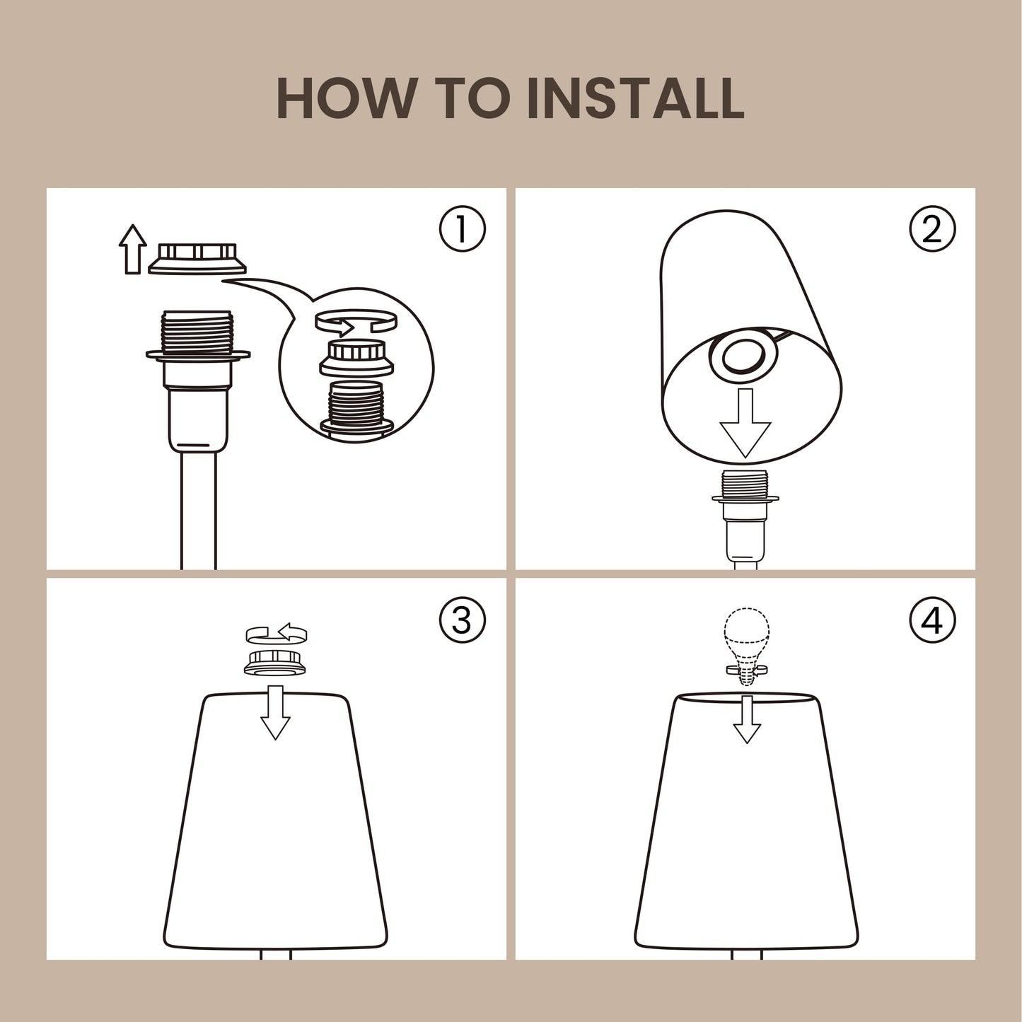 AELS Wooden Bookshelf Lamp with Bulb, Cordless Touch Dimmable Table Lamp with Linen Fabric Shade, Battery Operated, Modern Decorative Bookend, Book Sconce for Office Home Bedroom Bookshelf, Dark Brown