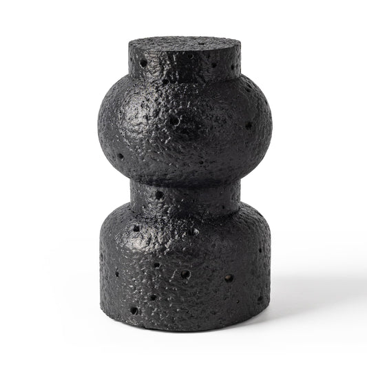 AELS 5.5lbs Textured Decorative Door Stopper, Heavy Duty No Drill Required, Portable Drum Design for Indoor Outdoor, Ideal for Patio Yard Garden, Stylish Mid Century Modern Home Decor, Creamy White