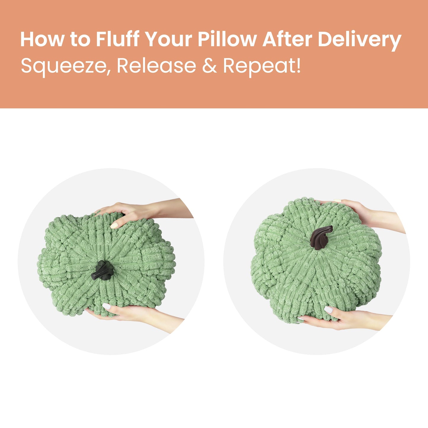 AELS Pumpkin Pillows Halloween Pumpkin Pillow, Fall Thanksgiving Decorative Throw Pillow, 14 Inch 3D Pumpkin Throw Pillows for Home, Party, Gift, Pumpkin Orange