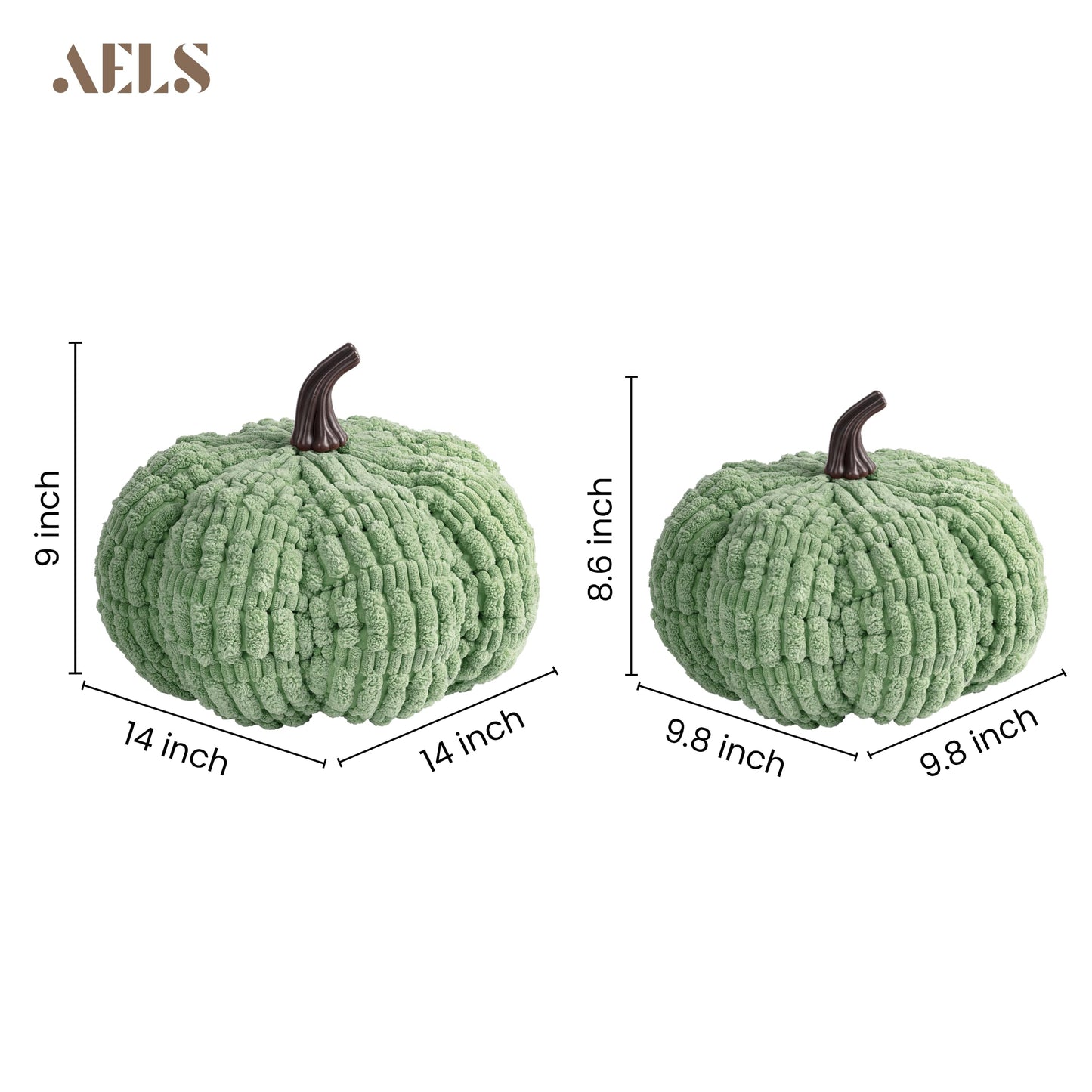 AELS Pumpkin Pillows Halloween Pumpkin Pillow, Fall Thanksgiving Decorative Throw Pillow, 14 Inch 3D Pumpkin Throw Pillows for Home, Party, Gift, Pumpkin Orange