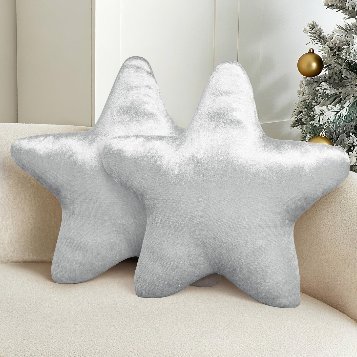 AELS Star Pillow - 19.6" Soft Velvet Star Shaped Decorative Throw Pillow for Couch, Bed, Living Room, Nursery, Home Decor Gift for Christmas, Birthday, Baby Shower, Gold