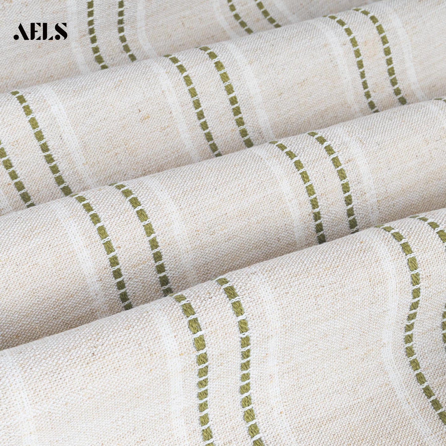 AELS Farmhouse Hanging Laundry Hamper with 2 Hooks, Washable Beige & Stripes Laundry Bag with Zipper & Wide Open Top, Over the Door Organizer for Dirty Clothes, Space Saving Storage