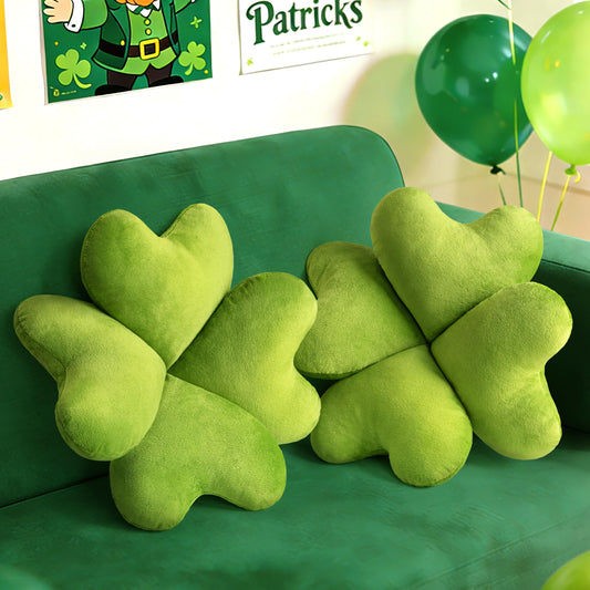 AELS Shamrock Pillow Set of 2, St. Patrick's Day Decorative Throw Pillow, 15.7" Corduroy Striped Cute Cushion for Living Room & Bedroom, Perfect for Holiday Home Decor, Irish Green