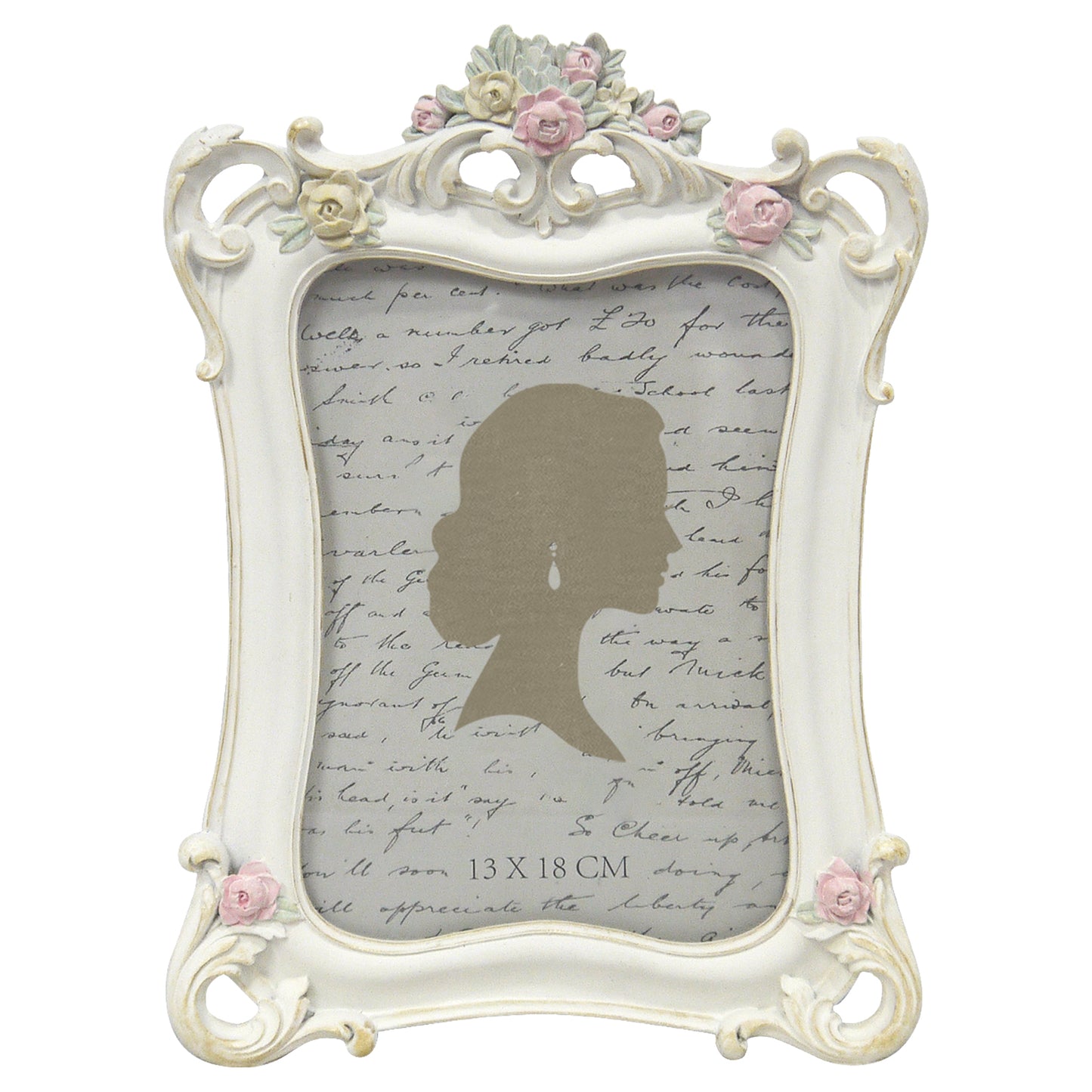 AELS 5x7 Inch Vintage Picture Frame, Elegant Antique Photo Frames with Glass Front, Photo Display, Tabletop Wall Hanging, Gift Ideas, White Rose with Vines