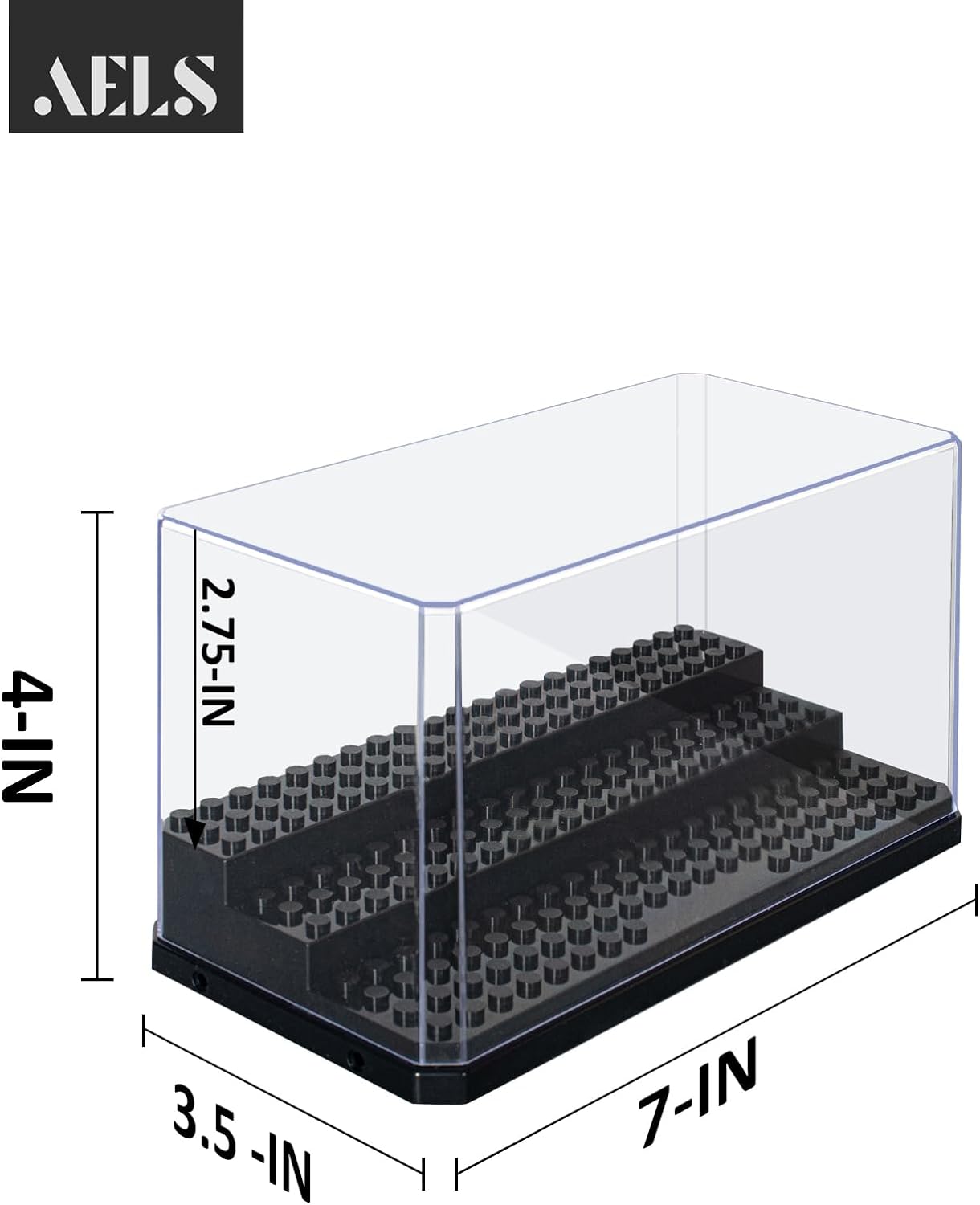 AELS 1 Pack Acrylic Minifigures Display Case, Stackable and Dustproof Building Block Display Box for Lego Action Figure Toys Storage, Gifts for Lego Lovers