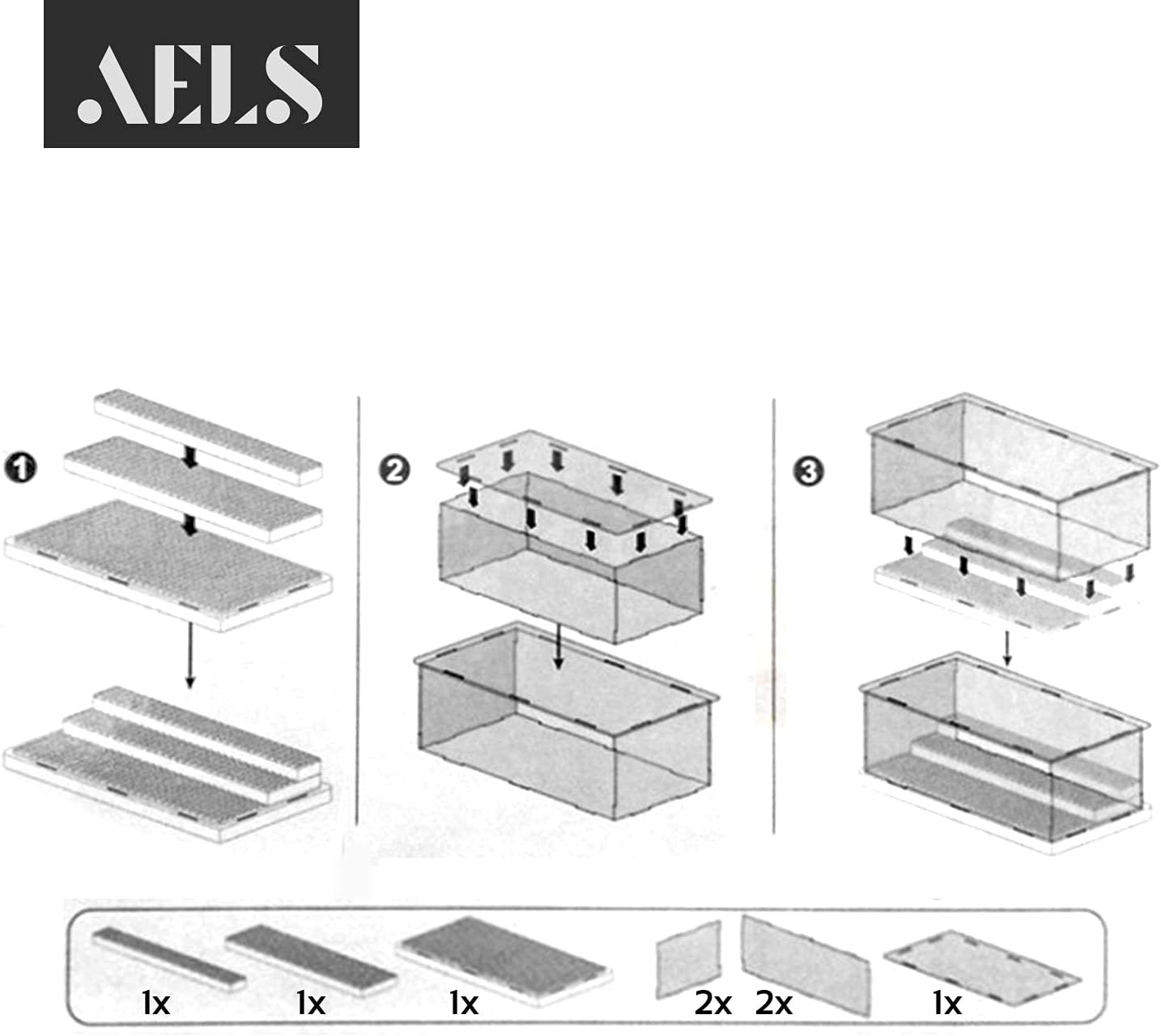 AELS 1 Pack Acrylic Minifigures Display Case, Stackable and Dustproof Building Block Display Box for Lego Action Figure Toys Storage, Gifts for Lego Lovers