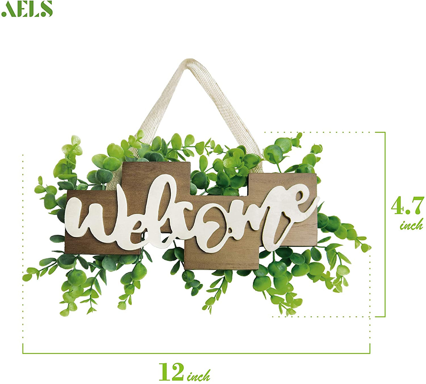 Christmas Farmhouse Square Plants Hanging Welcome Sign