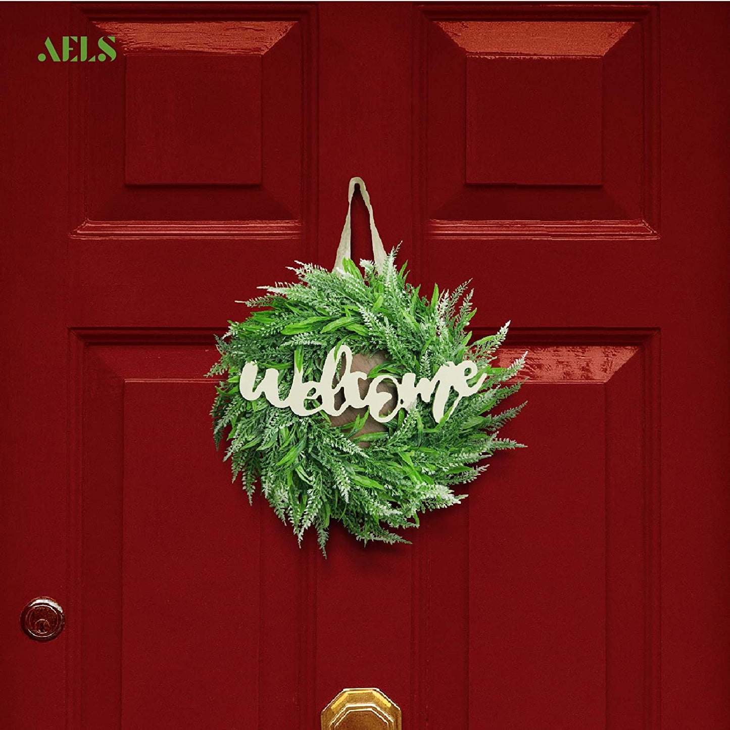 Christmas Rustic Wooden Hanging Welcome Wreath